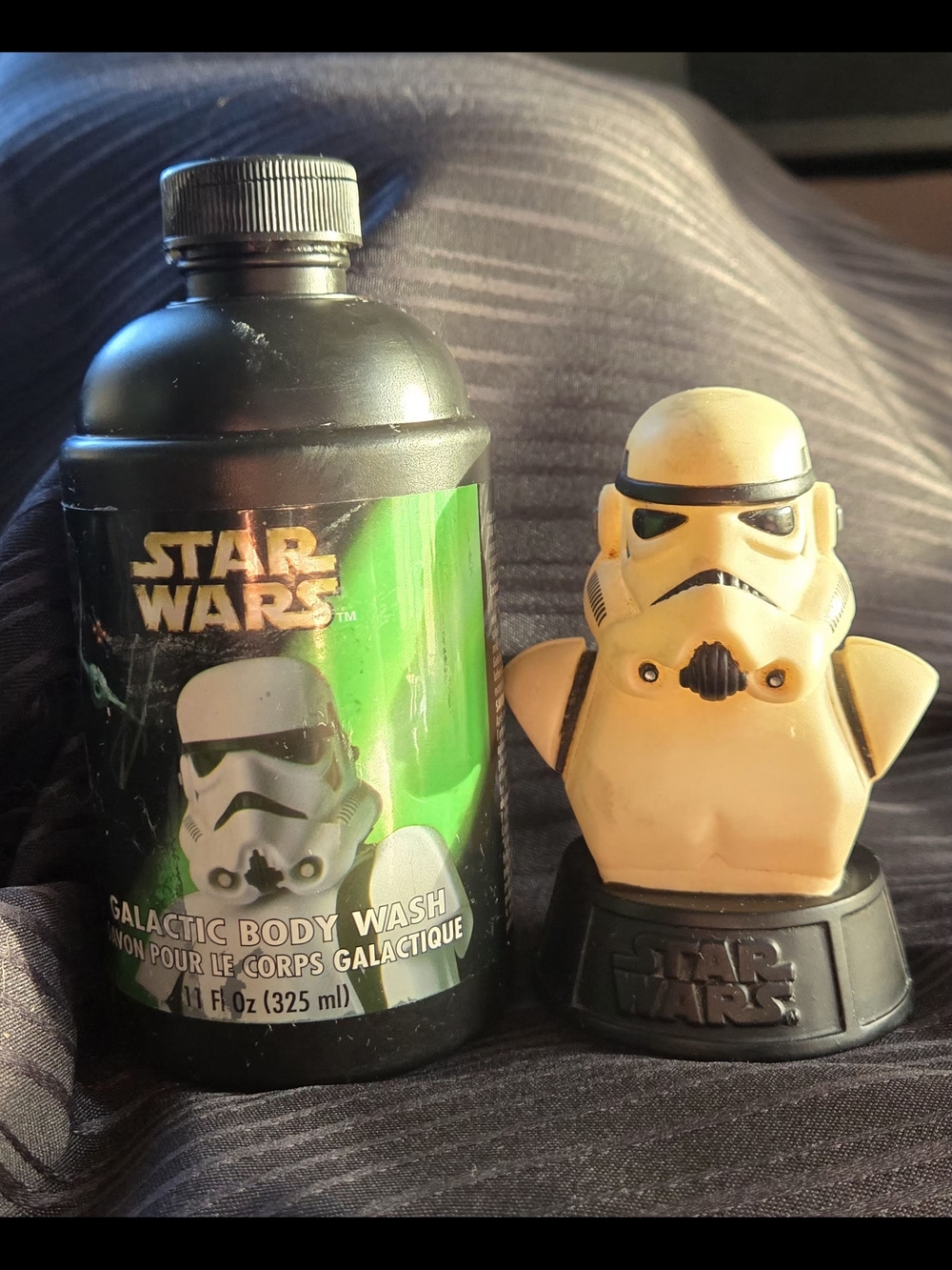 Star Wars Black Bottle with Green Label & White Stormtrooper Figure